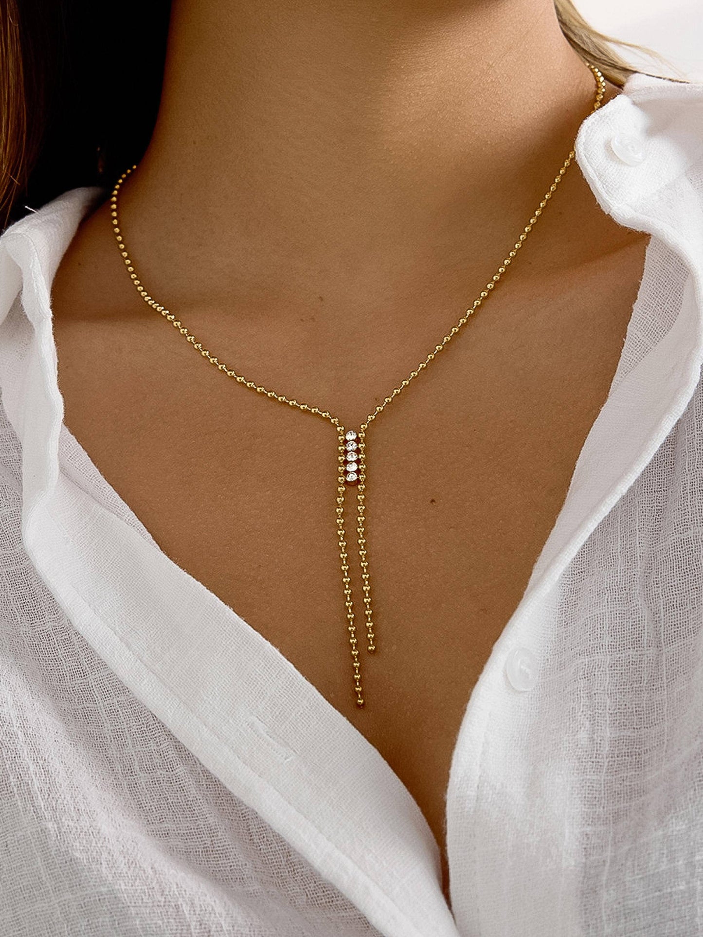 Zephine Non-Tarnish CZ Necklace