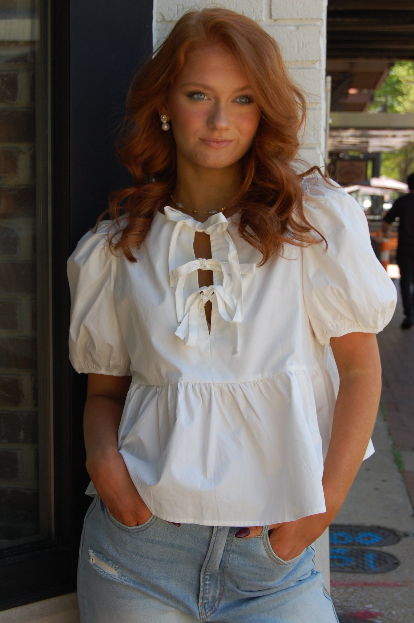 Poplin Tie Top