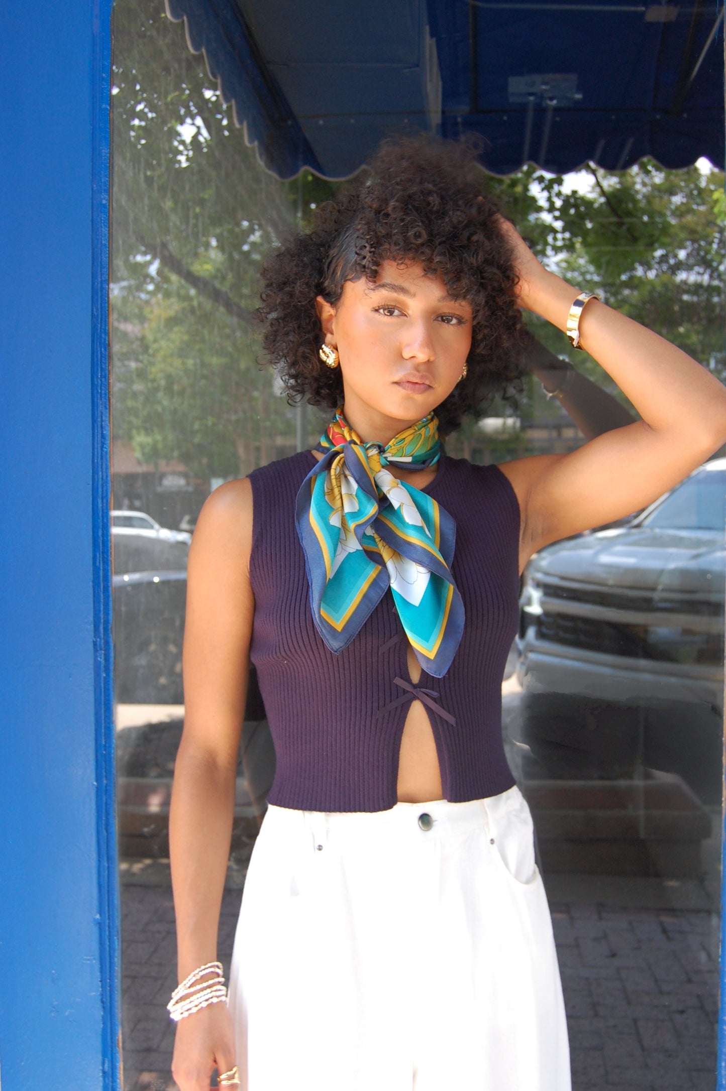 Ribbed Bow Top
