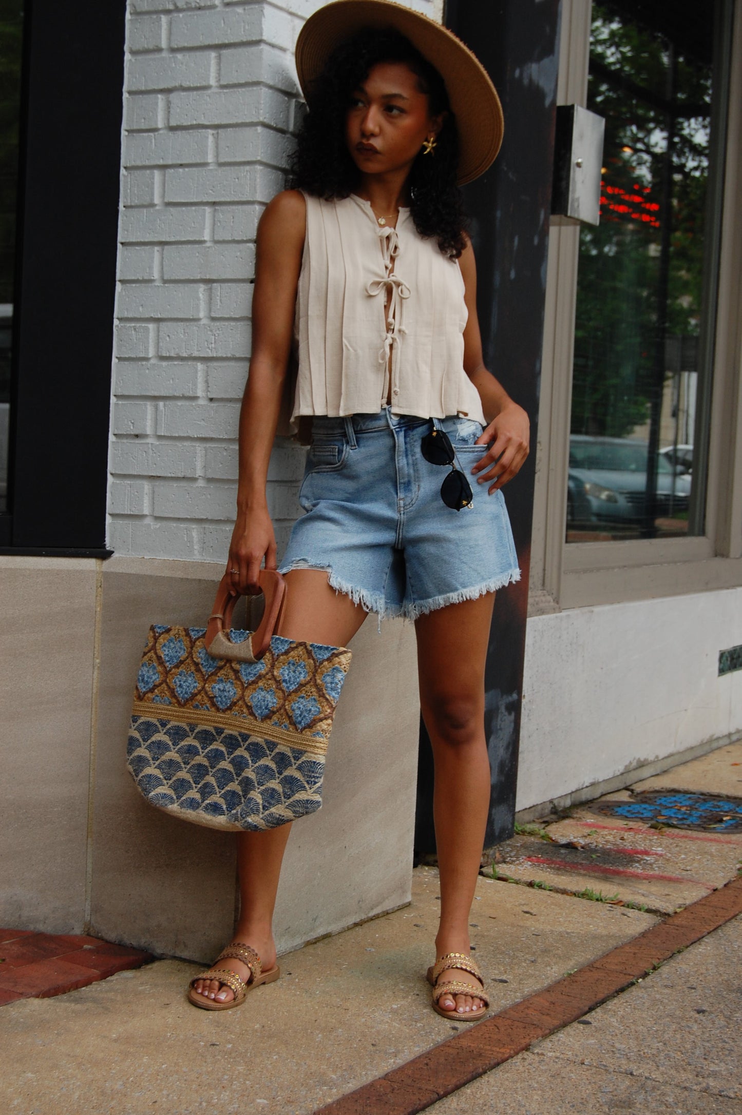Layered Fringe Brim Hat