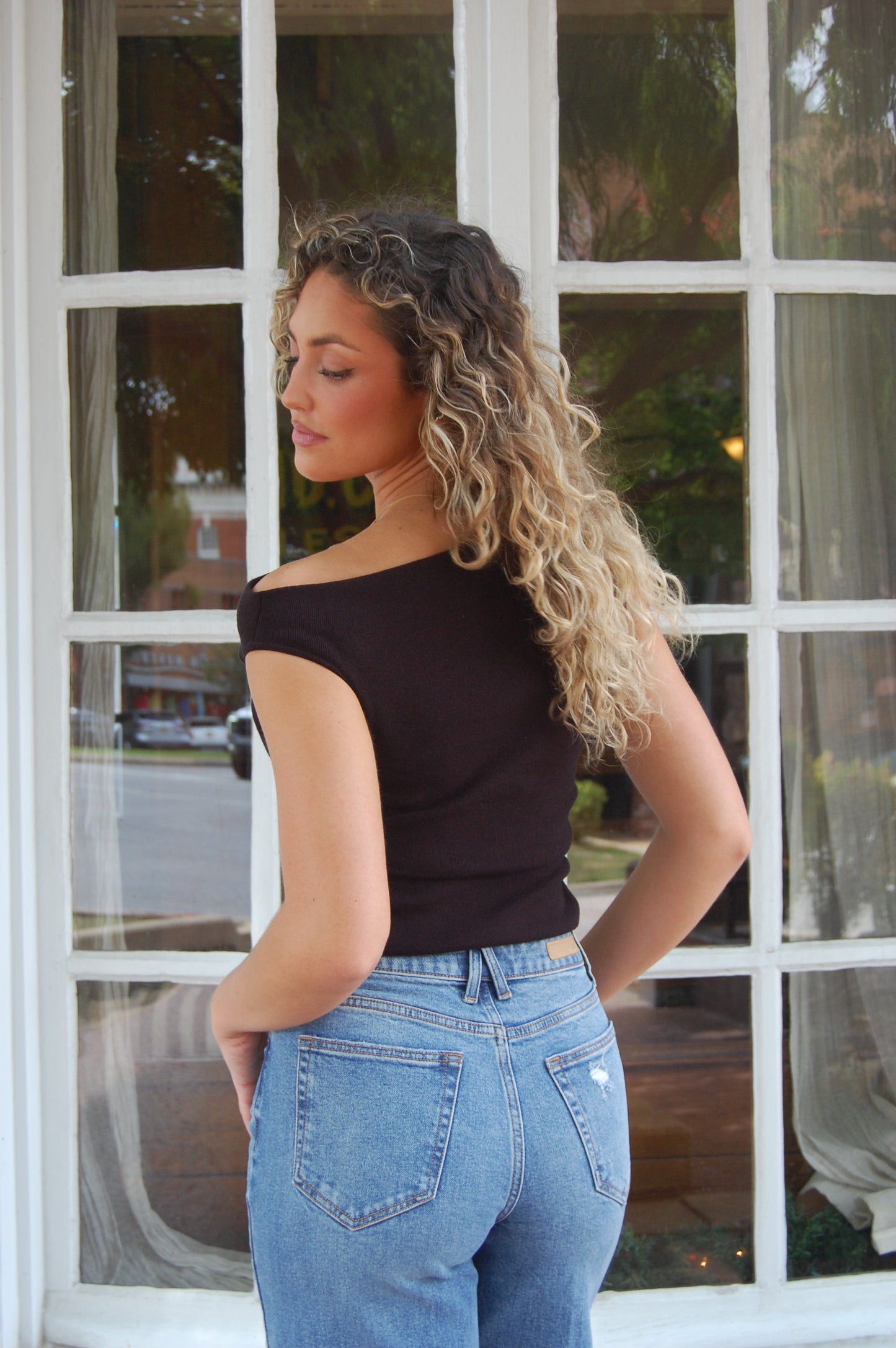 Asymmetrical Neckline Top