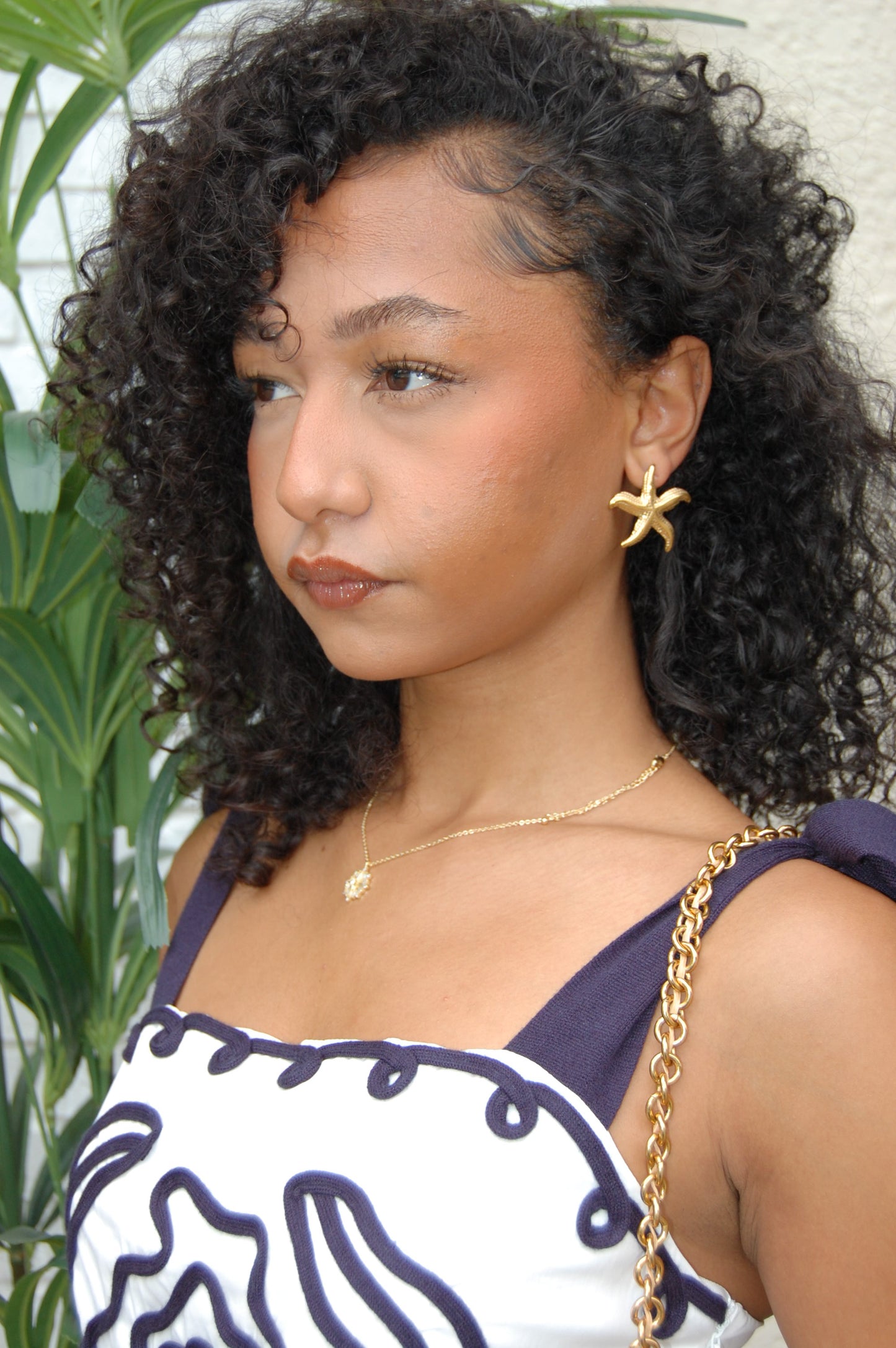 Gold Starfish Earrings