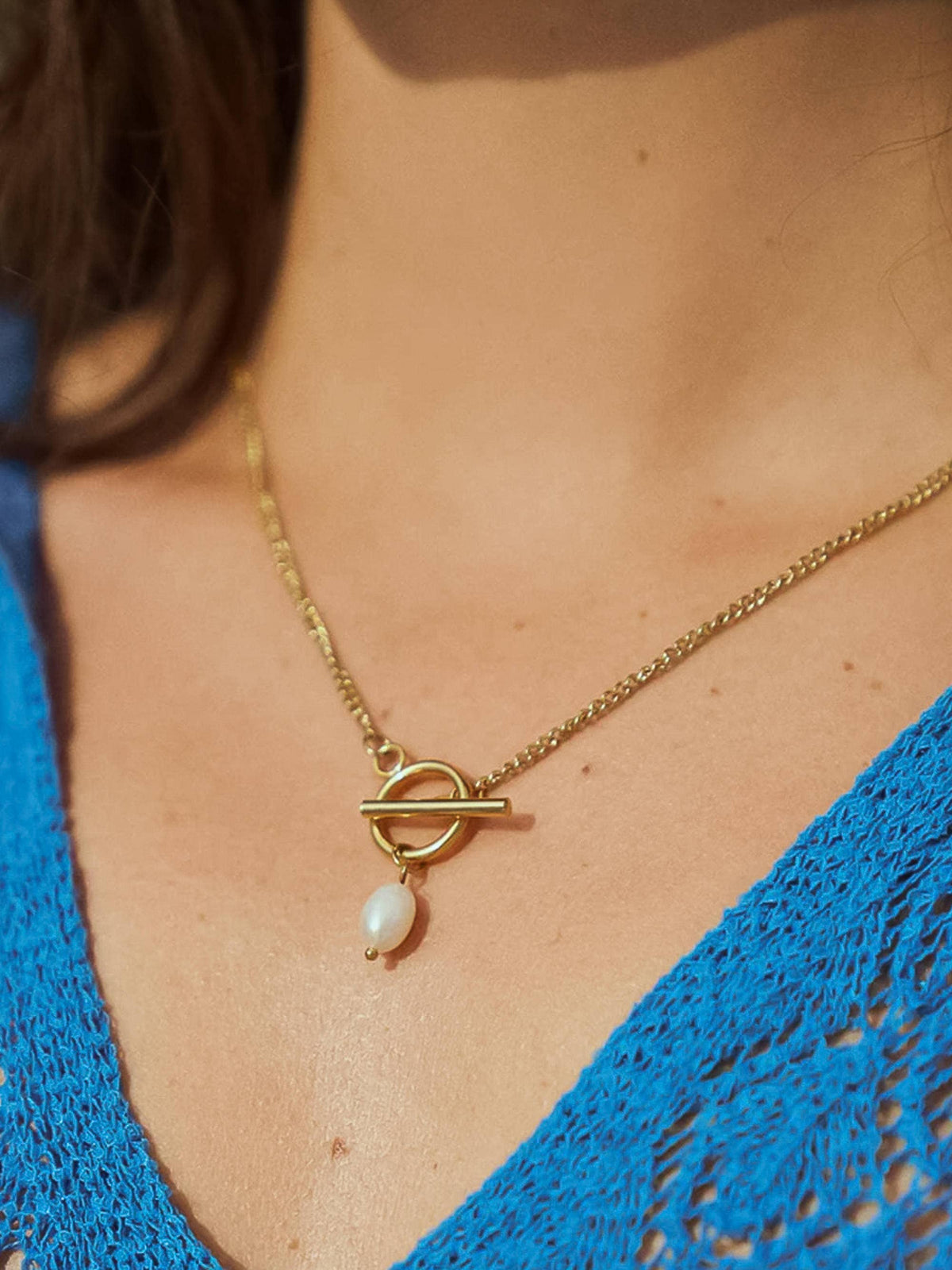 Non-Tarnish Classic Pearl Chain Necklace