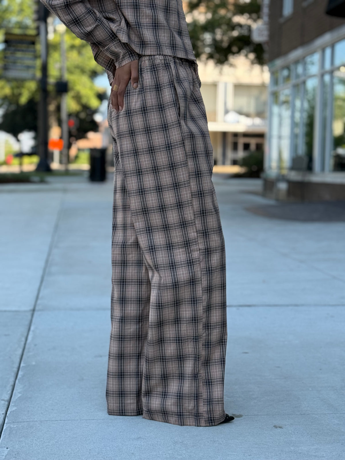 Plaid Pant Set