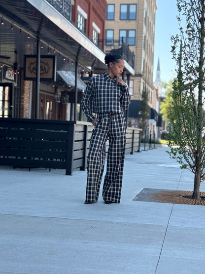 Plaid Top Set