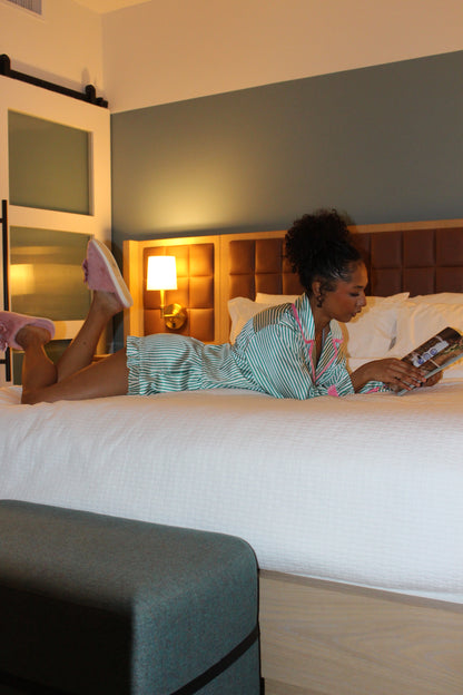 Mini Embroidered Stripe PJ Top