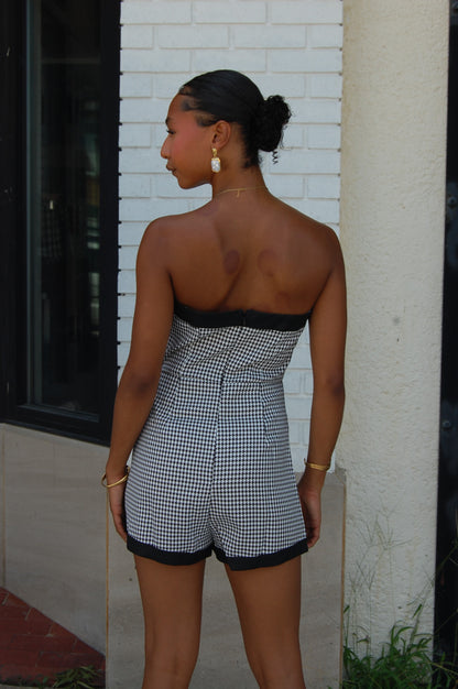 Houndstooth Romper