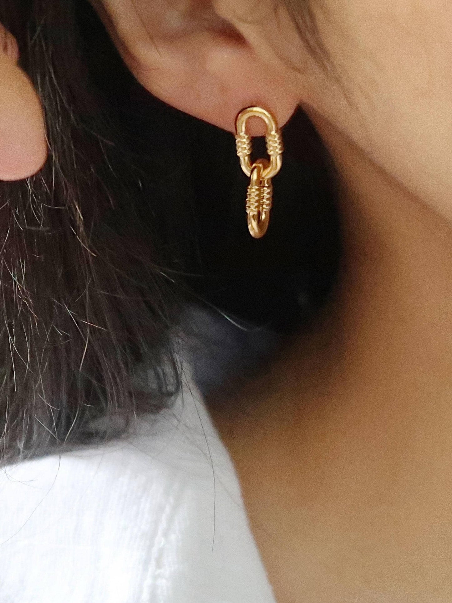 Non-Tarnish Small Link Earrings