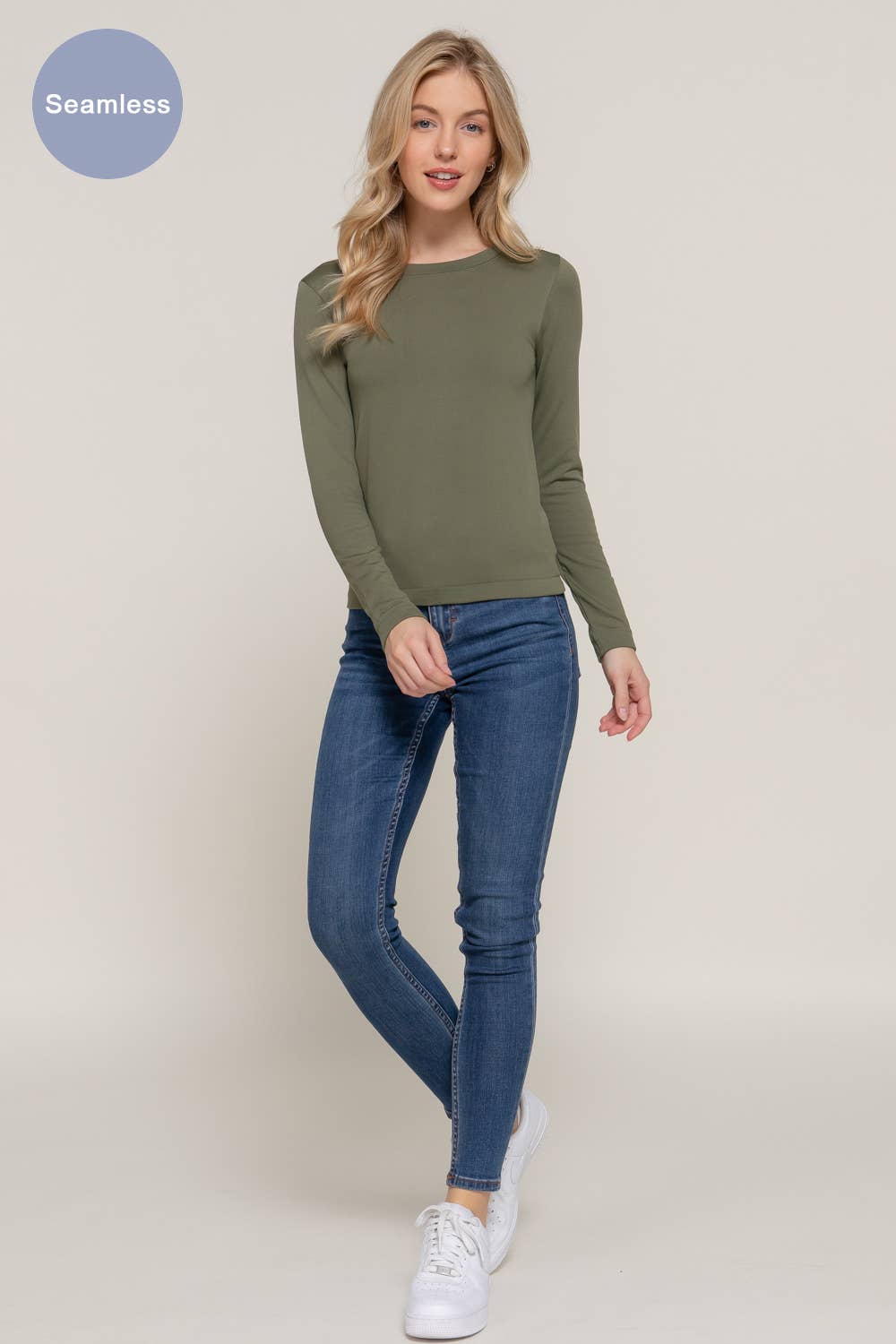 Crew Neck Seamless Top