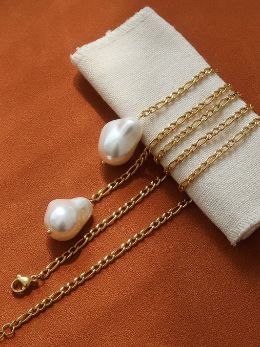 Non-Tarnish Baroque Pearl Necklace