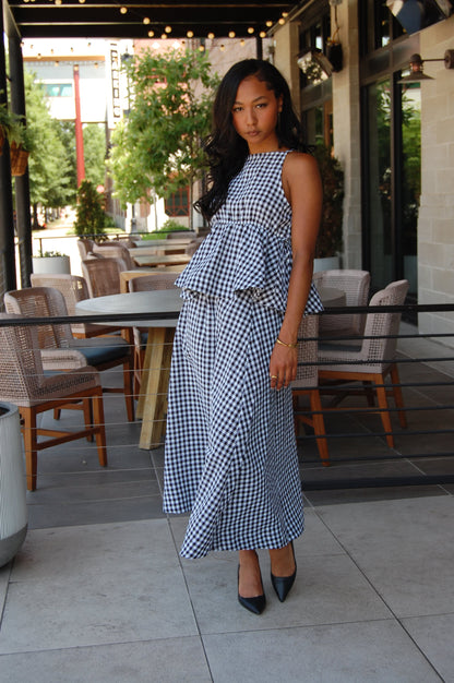 Gingham Skirt Set
