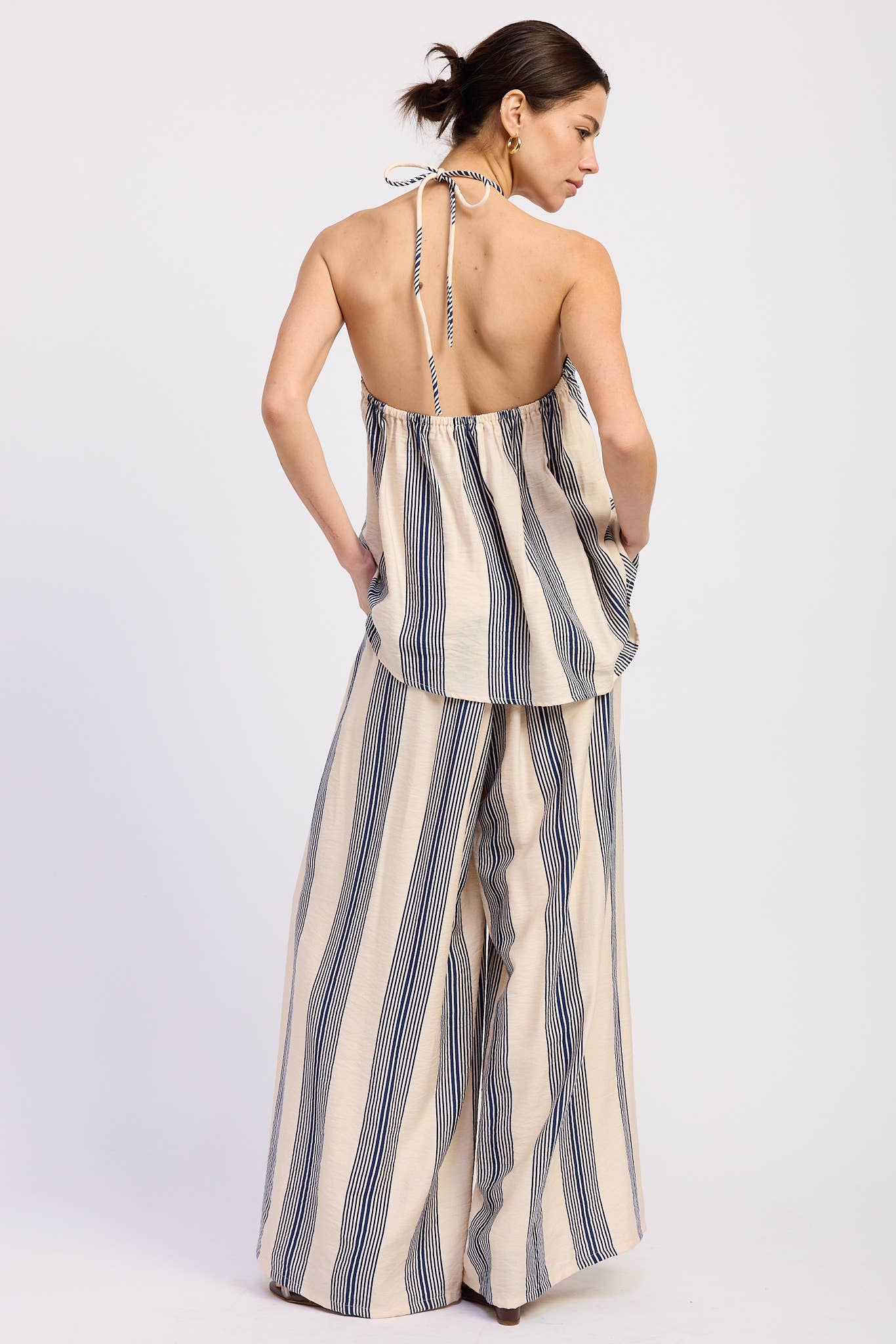 Colorblock Pants Set