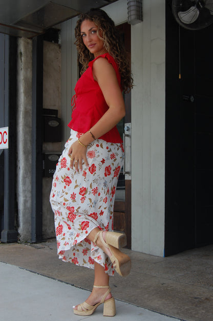 Floral Midi Skirt