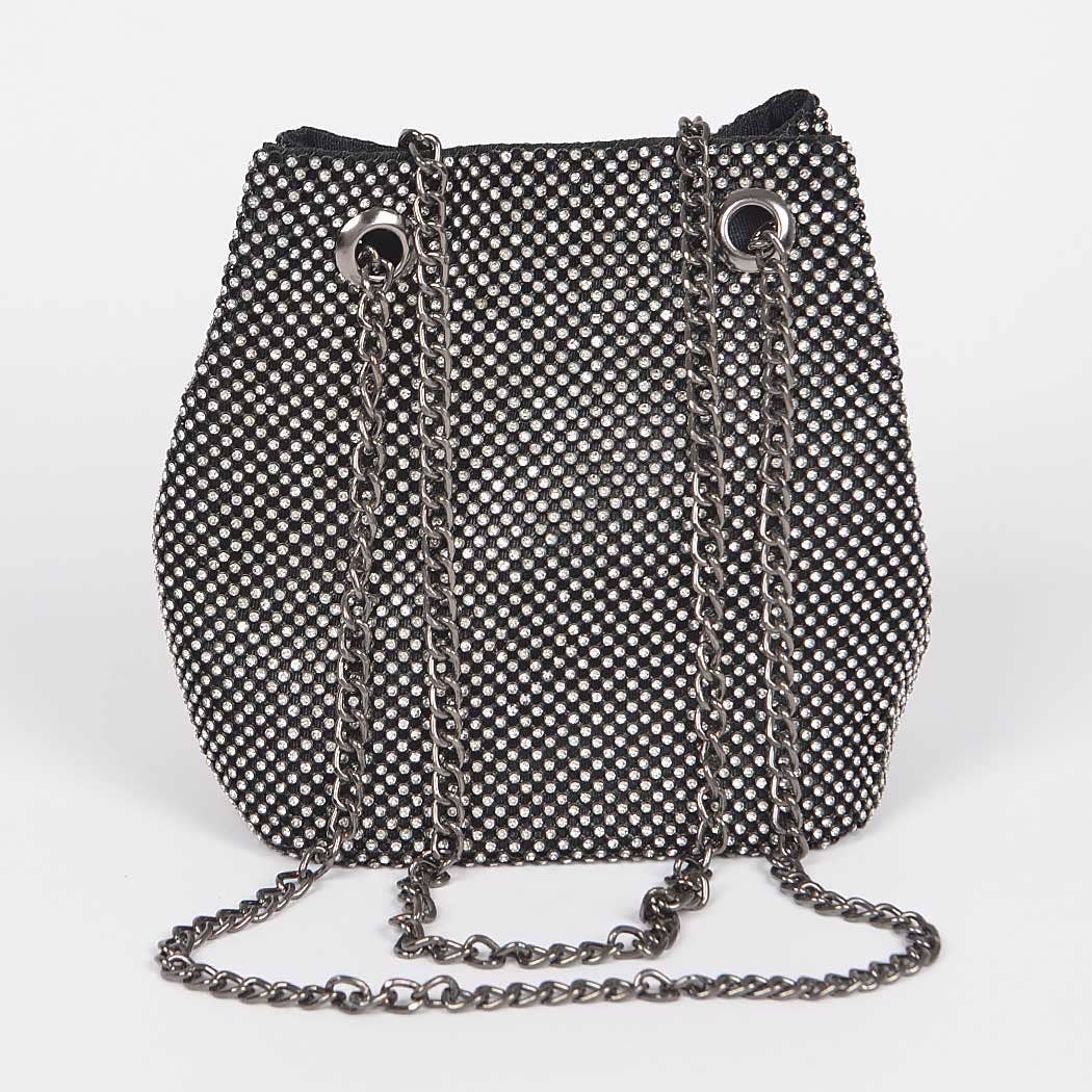 Rhinestone Bucket Chain Bag