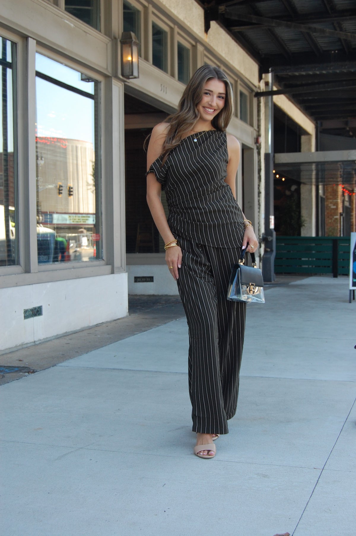 Asymmetrical Stripe Top