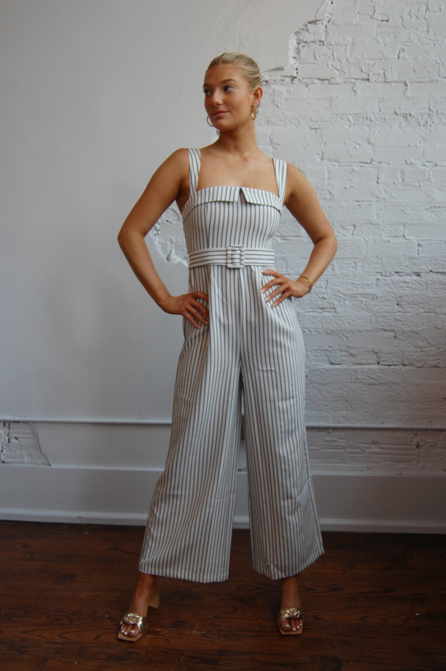 Pinstripe Jumpsuit