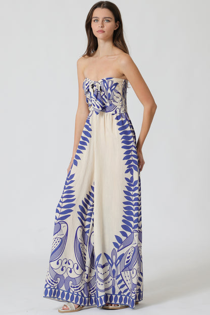 Tube Printed Jumpsuit