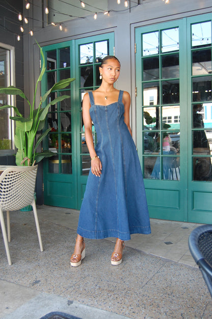 Sweetheart Denim Dress