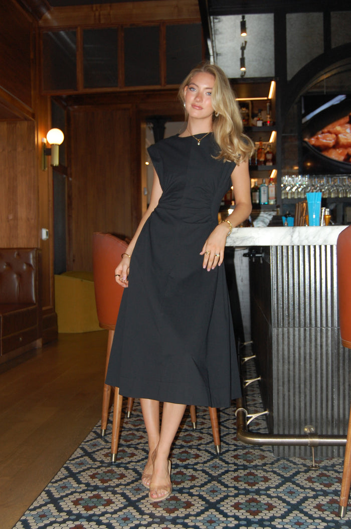 Ruched Waist Midi Dress