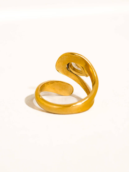 Ronnie 18K Gold Non-Tarnish Wrap CZ Ring