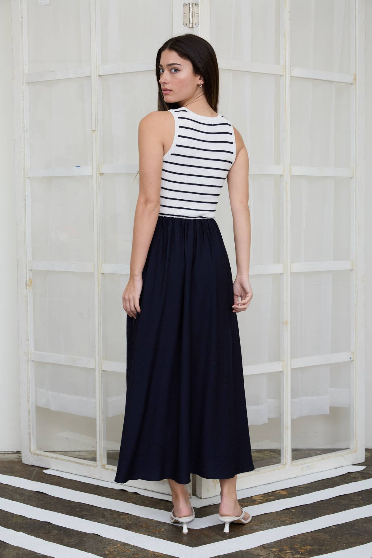 Mixed Media Midi Dress