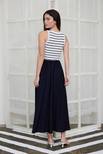 Mixed Media Midi Dress