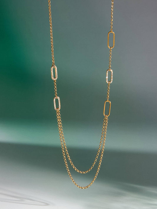 Non-Tarnish Layered Chain Necklace
