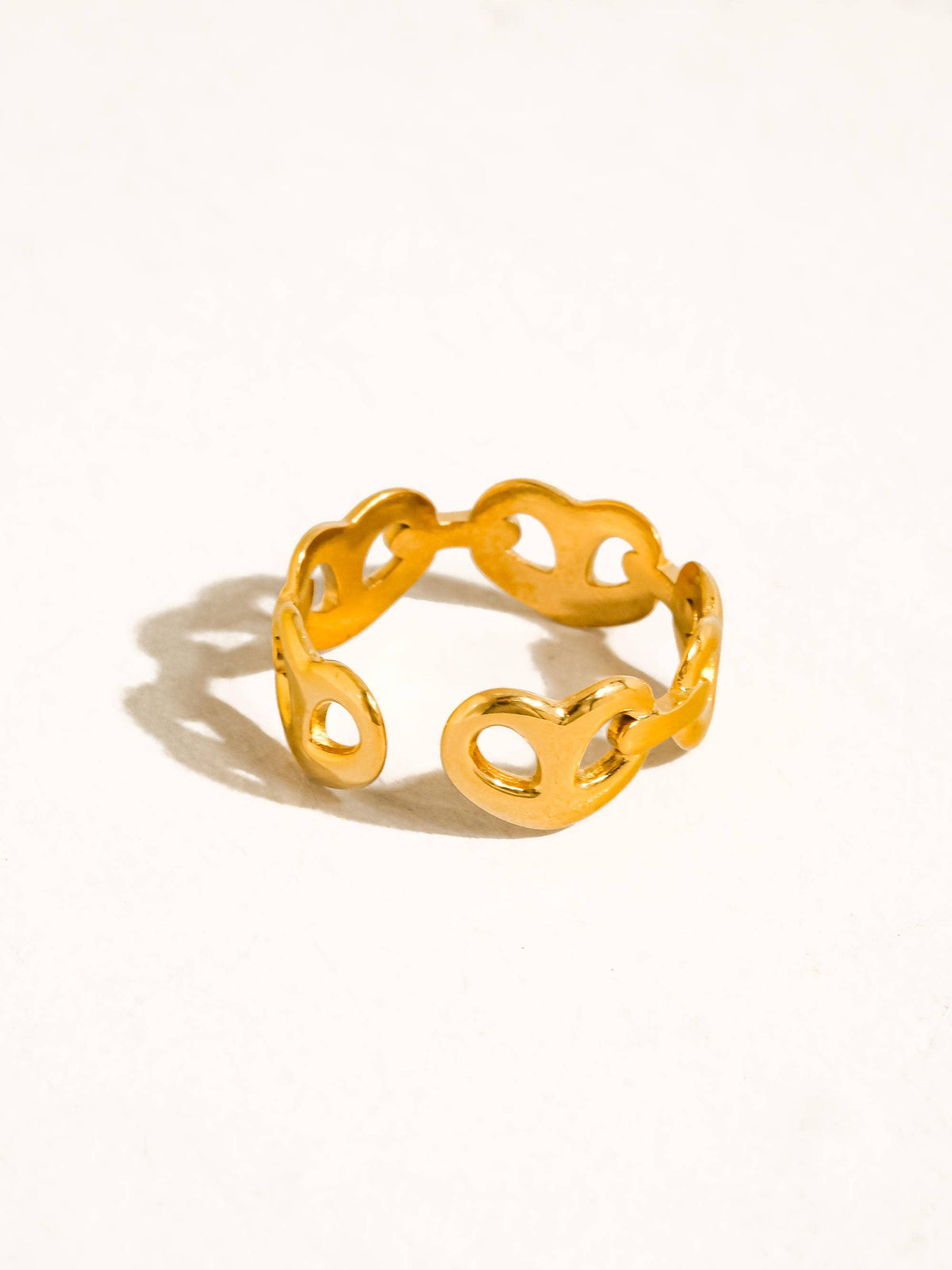 Adair 18K Gold Non-Tarnish Chain Link Ring
