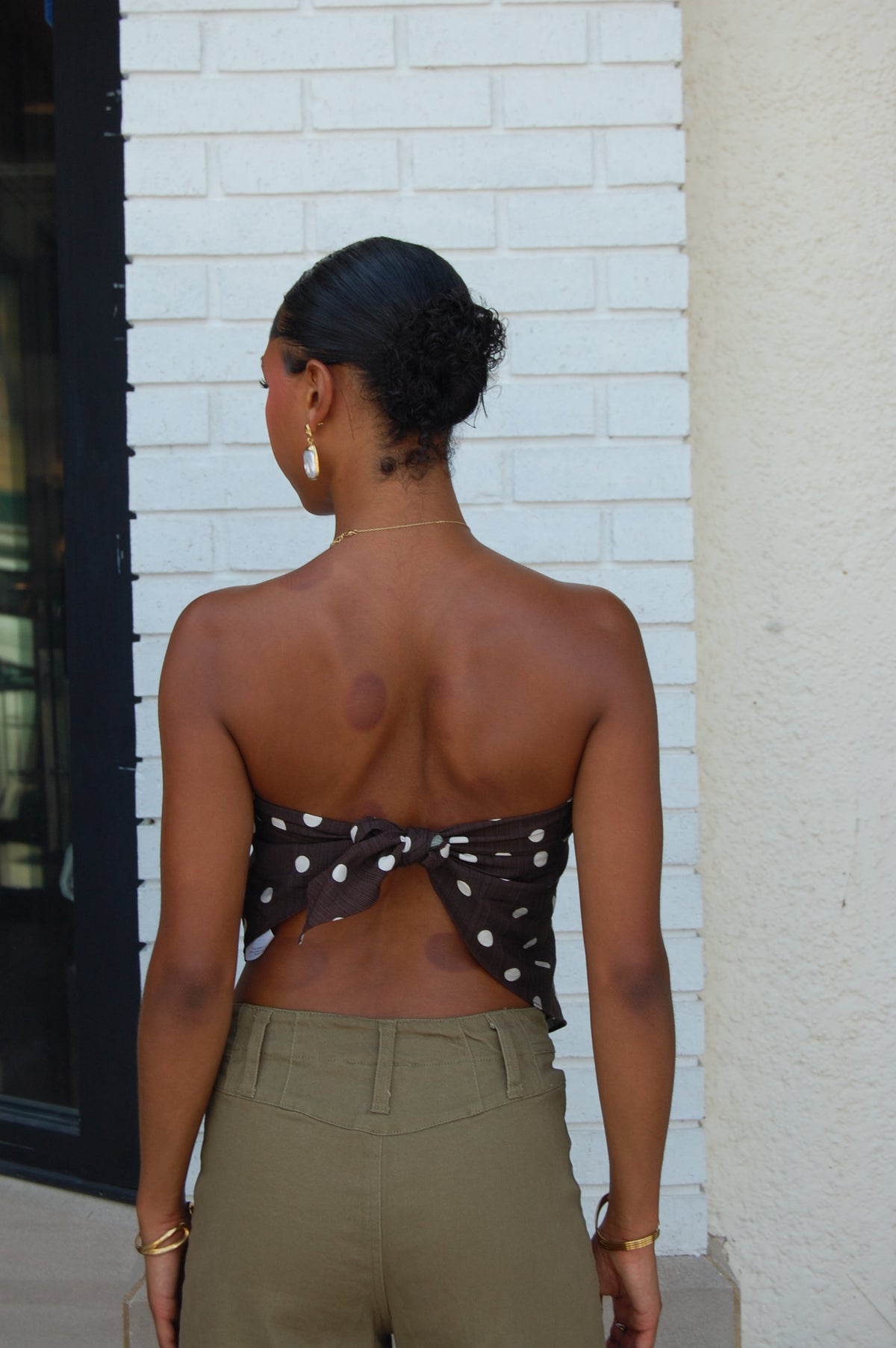 Polka Dot Scarf Top