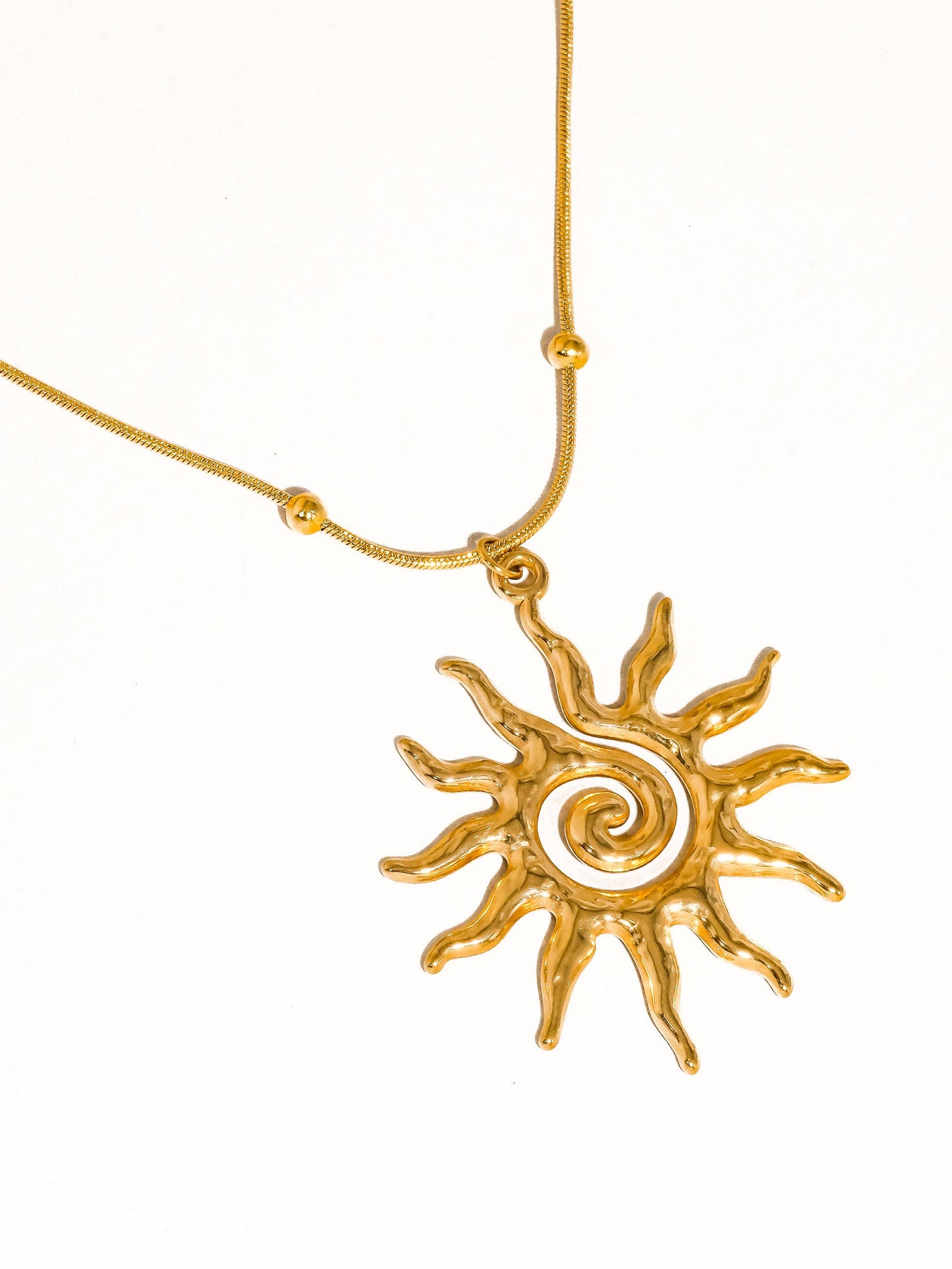 Non-Tarnish Boho Sun Necklace