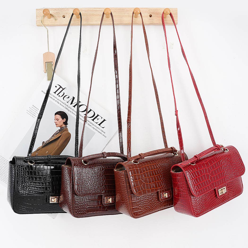 Croc Flap Bag