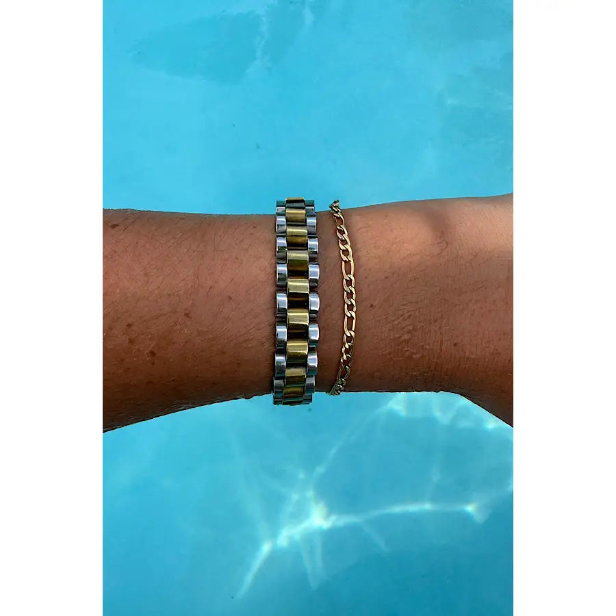 Mixed Metal Rollie Bracelet Waterproof Collection