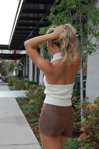 Suede Skort