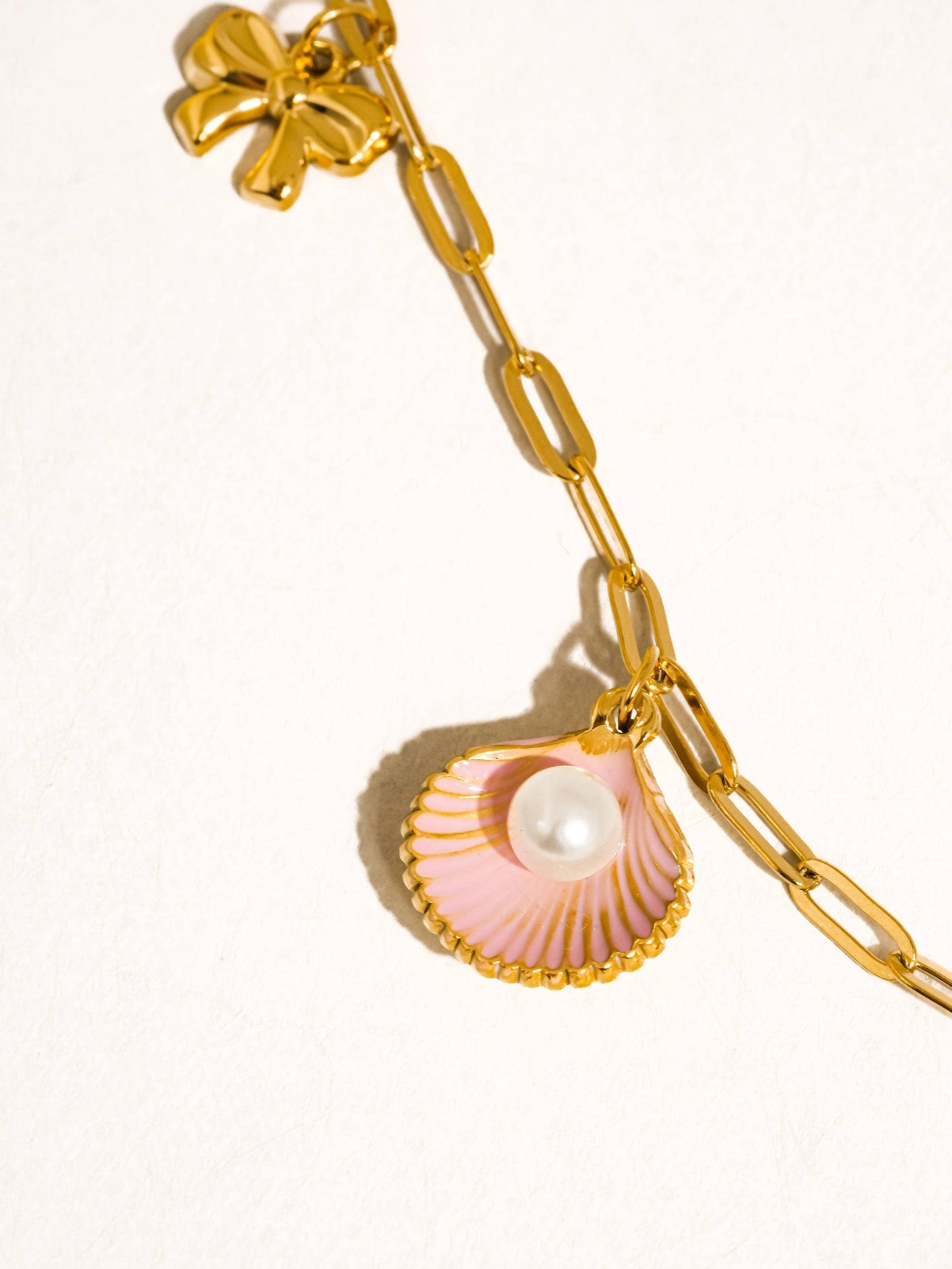 Tyla Non-Tarnish Bow Charm Necklace