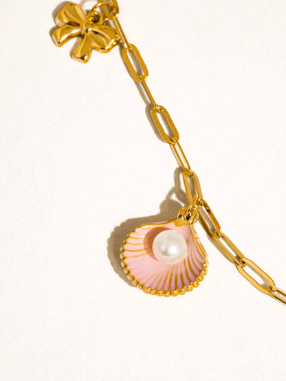 Tyla Non-Tarnish Bow Charm Necklace