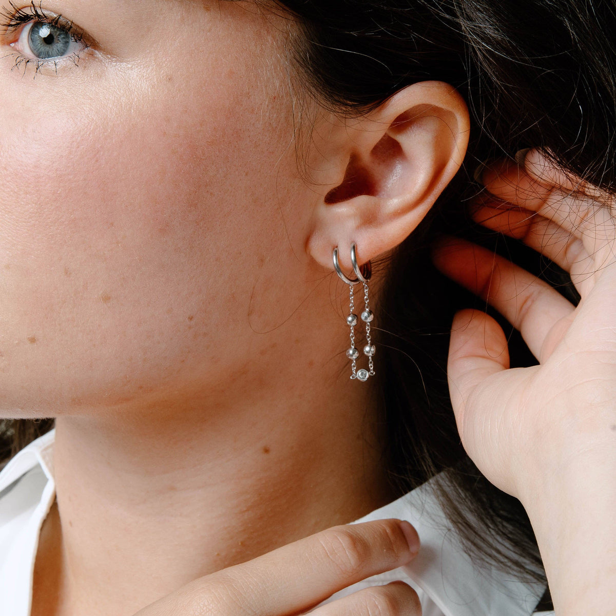 Non Tarnish Double Earrings