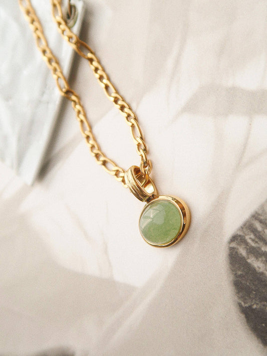 Winslow Non-Tarnish Green Stone Pendant