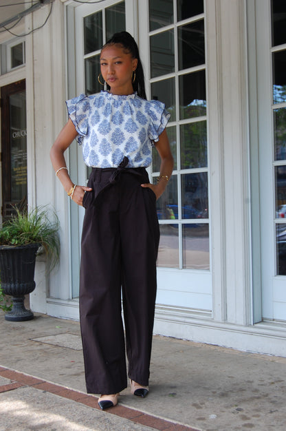 Ruffle Sleeve Blouse