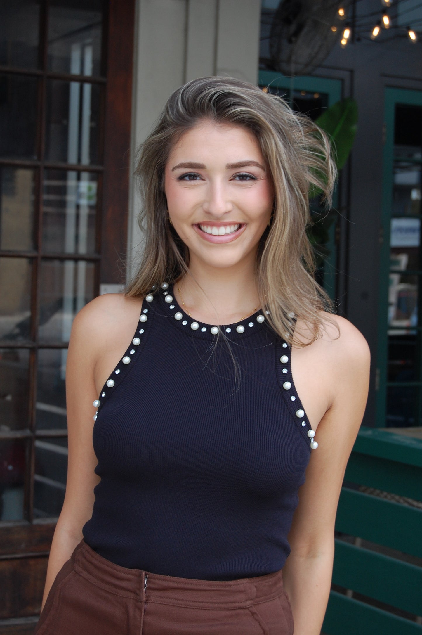 Pearl Ribbed Knit Tank
