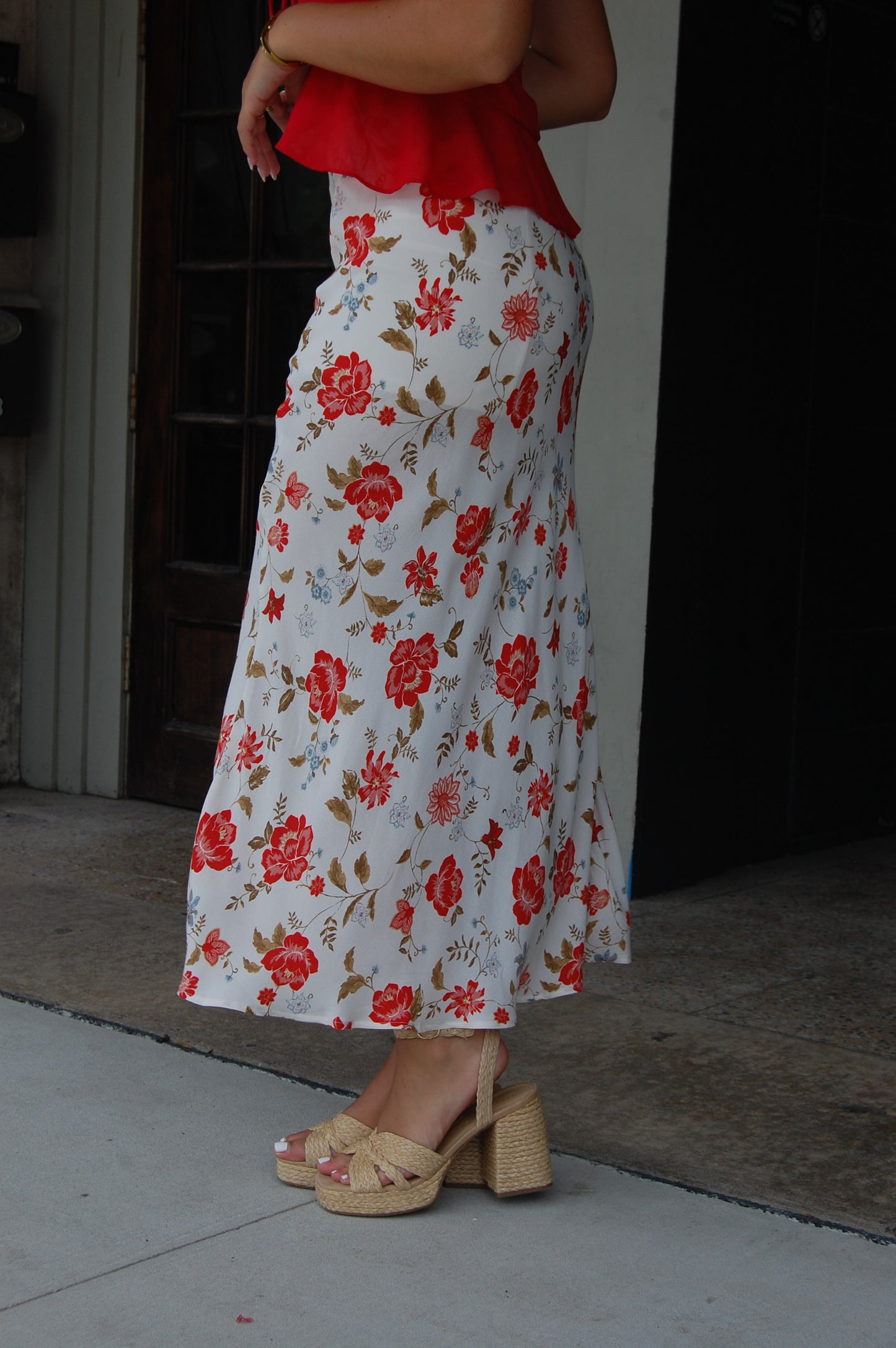 Floral Midi Skirt