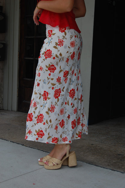 Floral Midi Skirt
