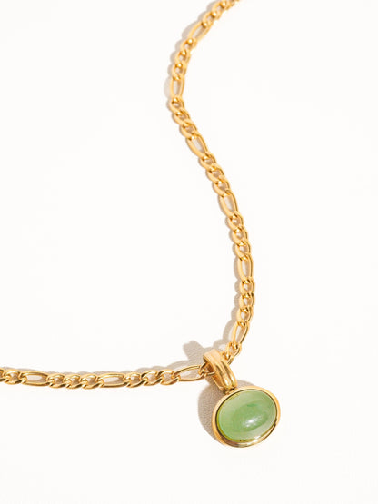Winslow Non-Tarnish Green Stone Pendant