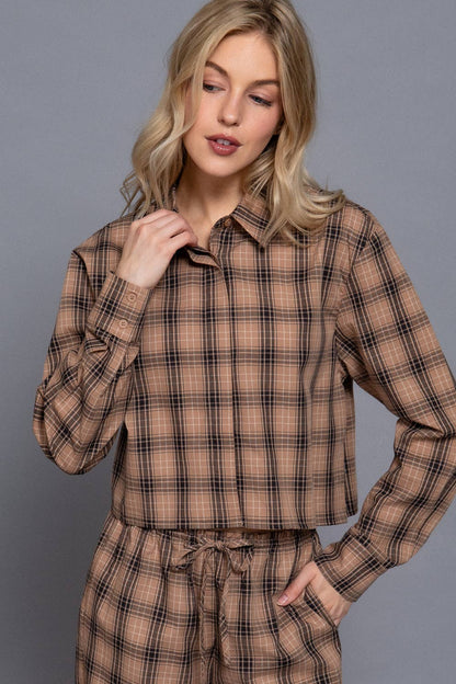 Plaid Top Set