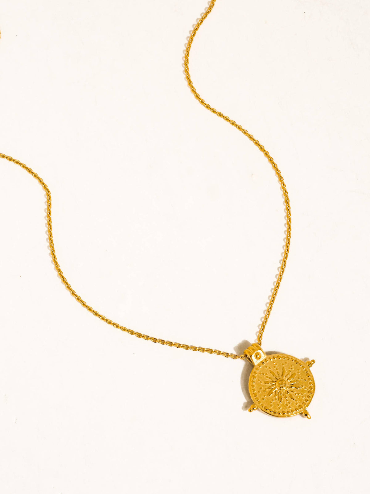 Non-Tarnish Medallion Pendant Necklace