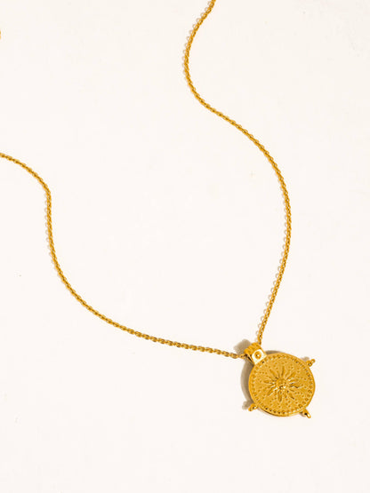 Non-Tarnish Medallion Pendant Necklace