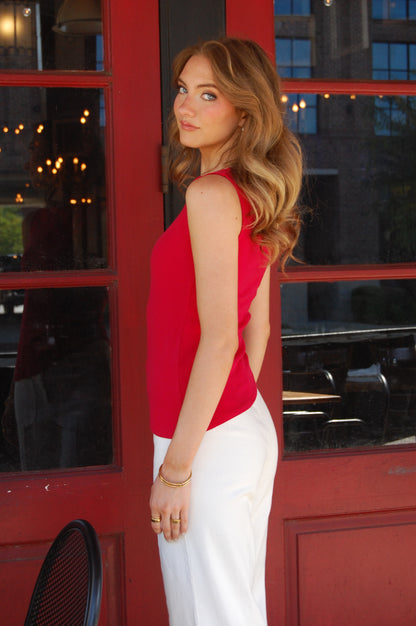 Boat Neck Asymmetric Top