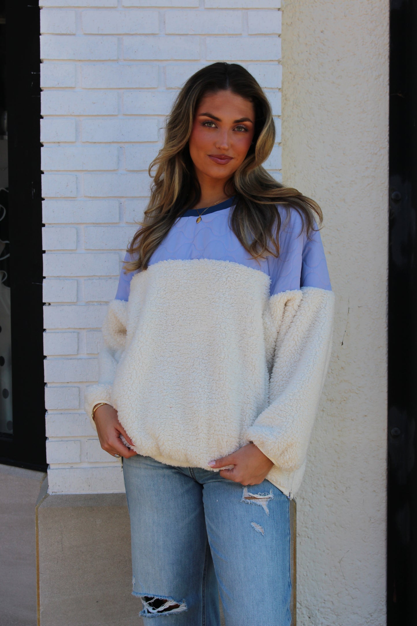 Oversized Sherpa Sweatshirt