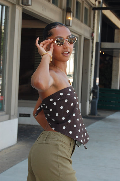 Polka Dot Scarf Top