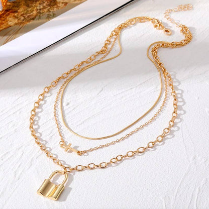 Non Tarnish Lock Necklace