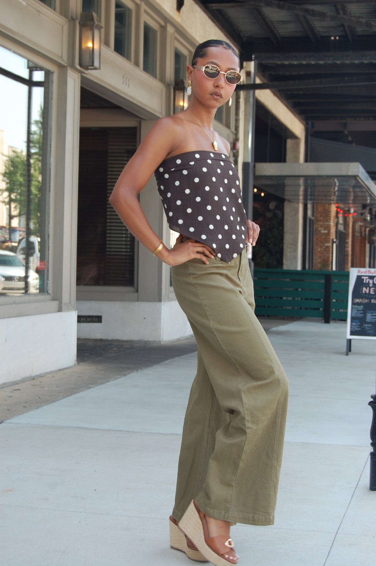 High Waist Wide Leg Trousers